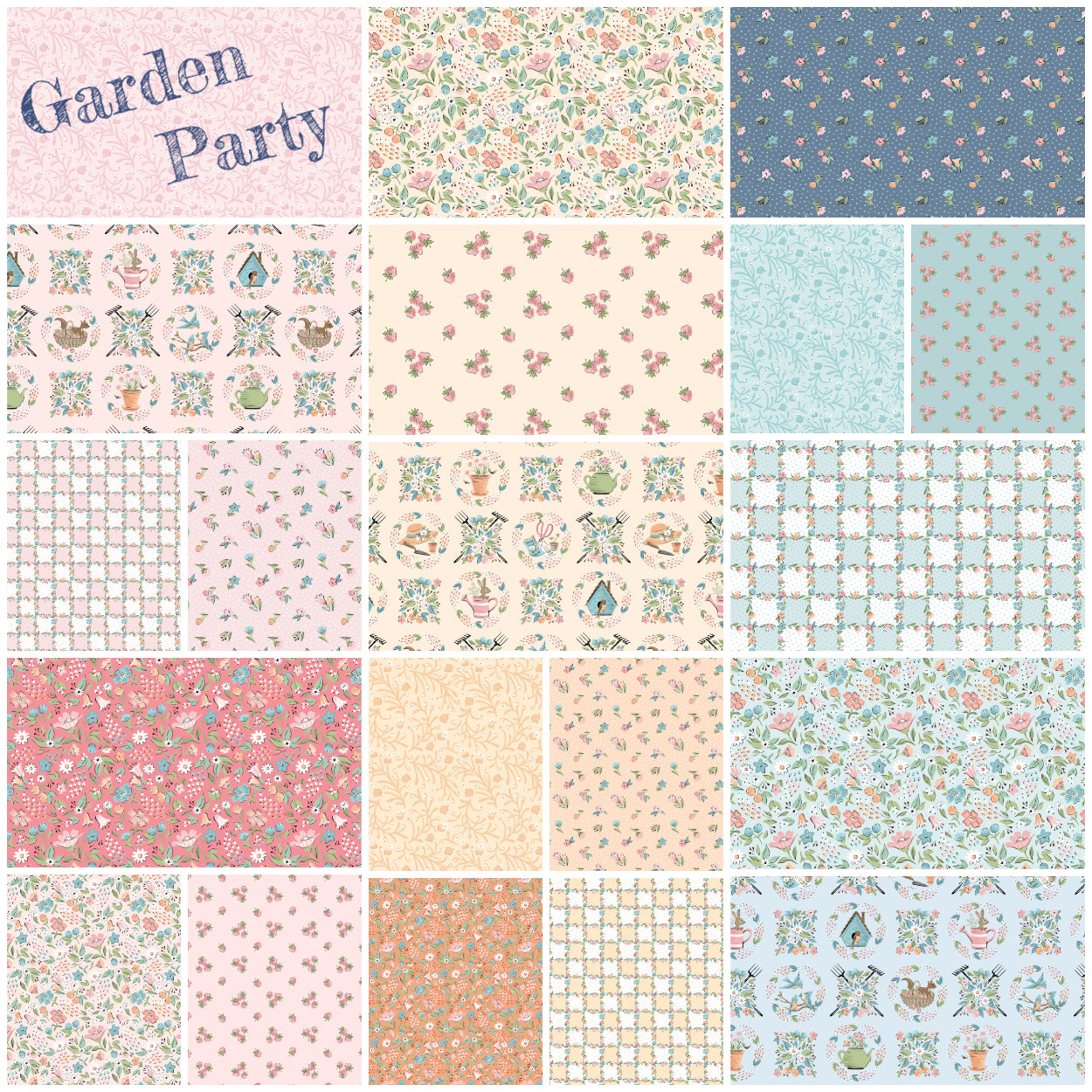 Garden Party by Sheri McCulley for Poppie Cotton
