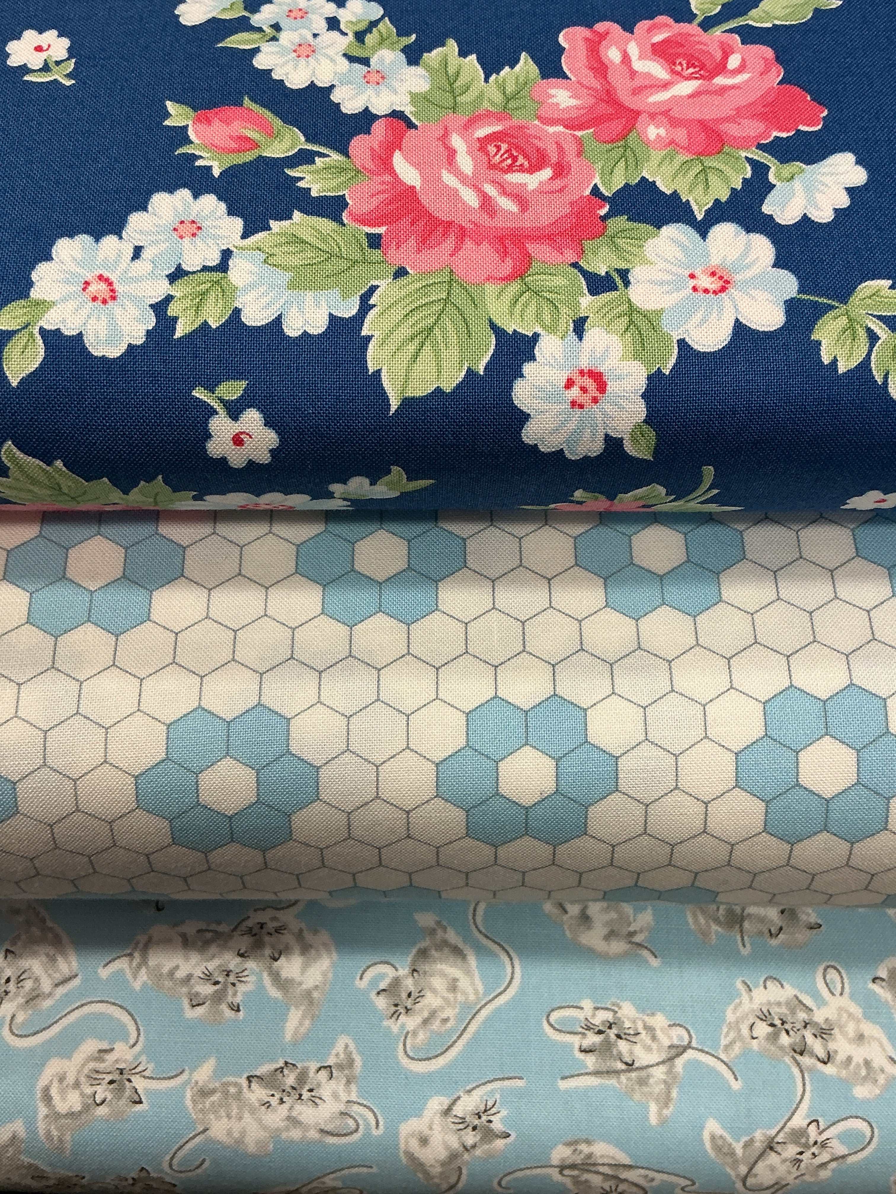 3 Yard Quilt Bundle with three coordinating fabrics from Bella Rose Quilts for quilting and sewing projects