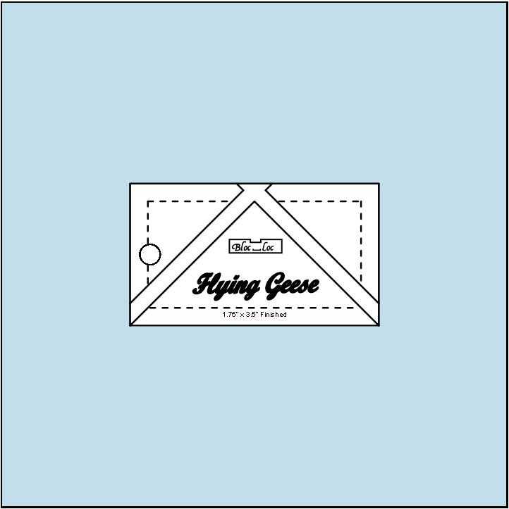 Bloc Loc Flying Geese Ruler 1 3/4" x 3 1/2" for precise flying geese unit trimming