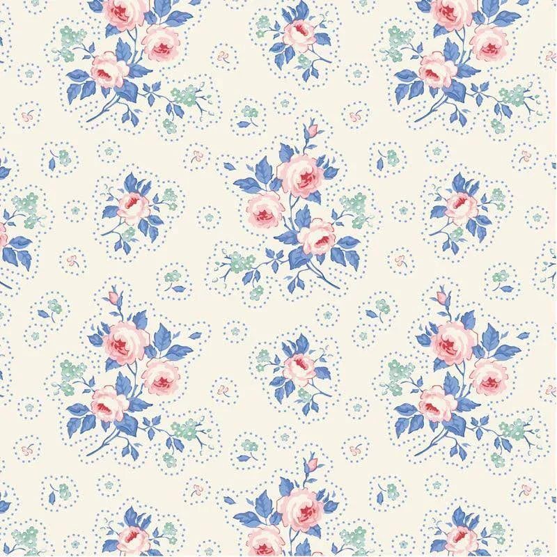Something Blue fabric First Kiss Cream by TILDA designed for quilting and decorative accents, pre-order ship June 2026