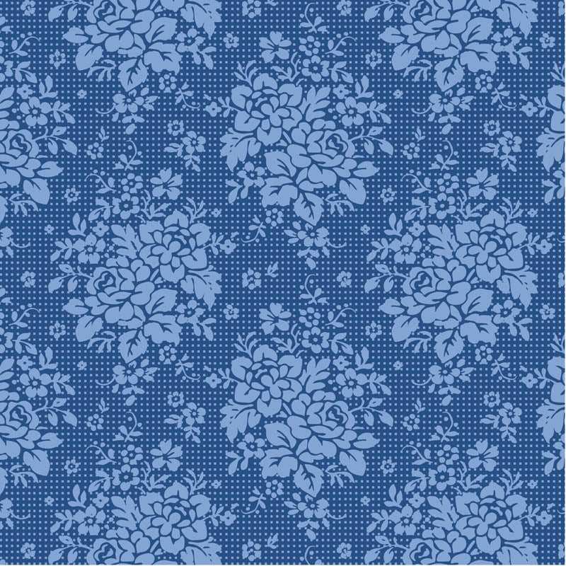 Something Blue Picnic Tonal Night Denim fabric by TILDA, preorder ship June 2026