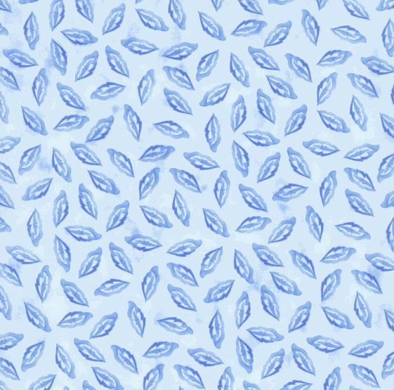 Daydreams Tonal Leaves blue fabric with stylized leaf pattern for quilting