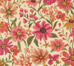 Sagewood by Crystal Manning floral fabric in warm tones for quilting and home decor
