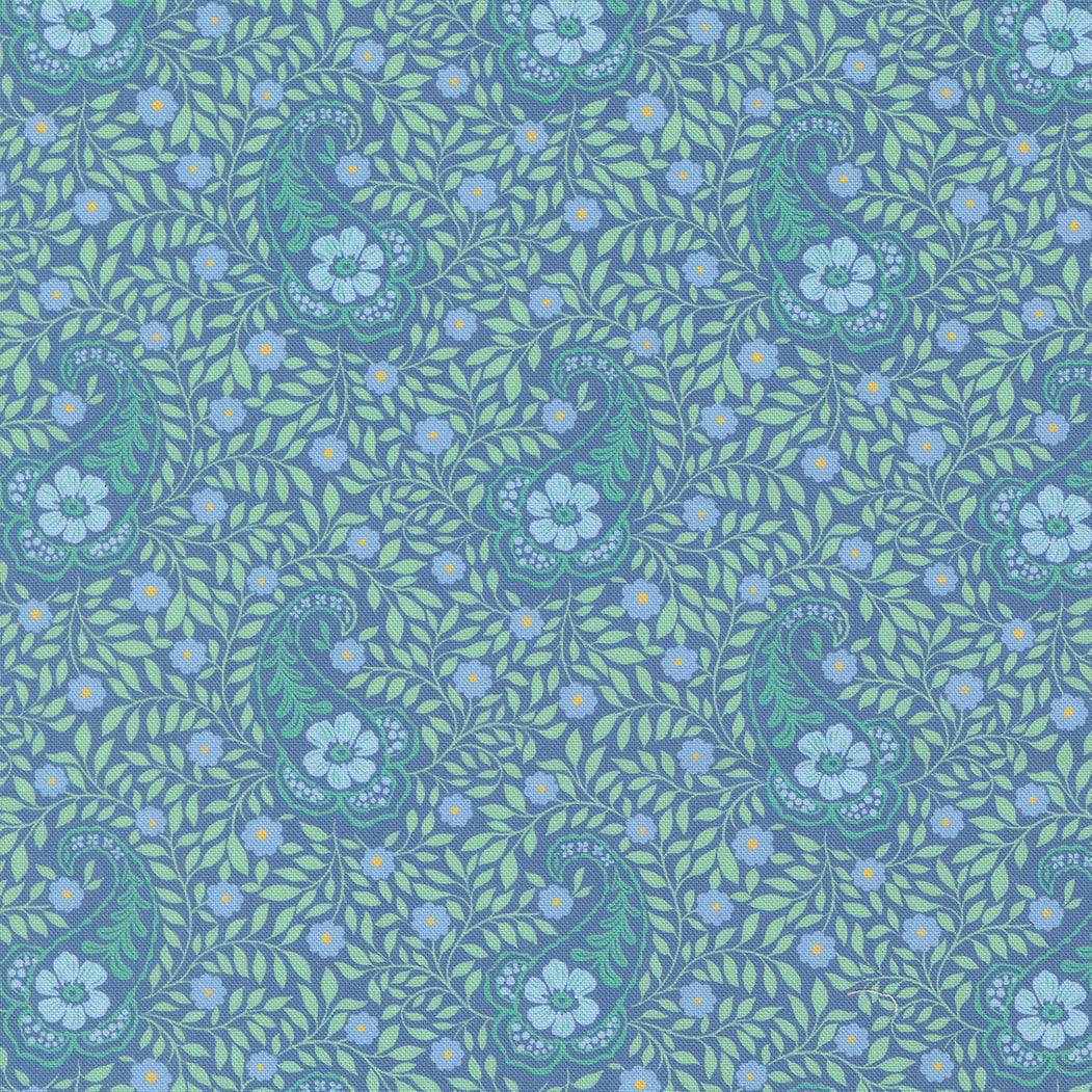 Cannon Beach fabric pattern featuring Aberdeen Paisley Lake floral design by Crystal Manning for Moda Fabrics