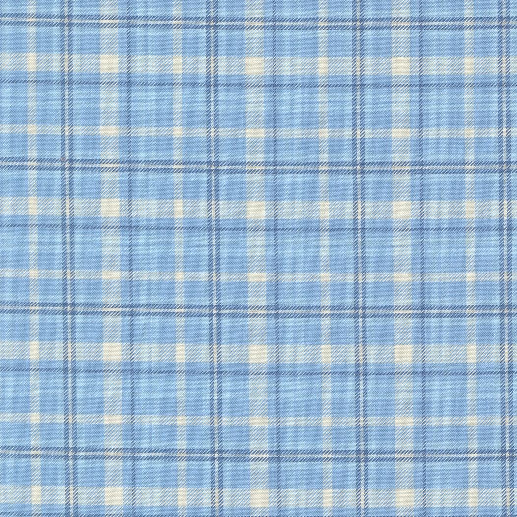 Cannon Beach plaid fabric by Crystal Manning for Moda Fabrics with colorful vintage-inspired floral and plaid design