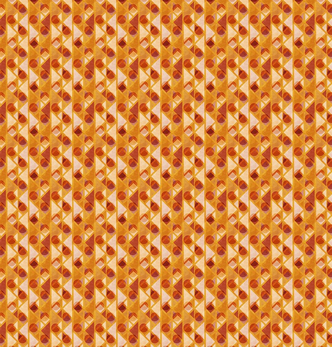Falling Leaves Deco Multi fabric by Jason Yenter featuring bold autumn leaf patterns in warm fall colors