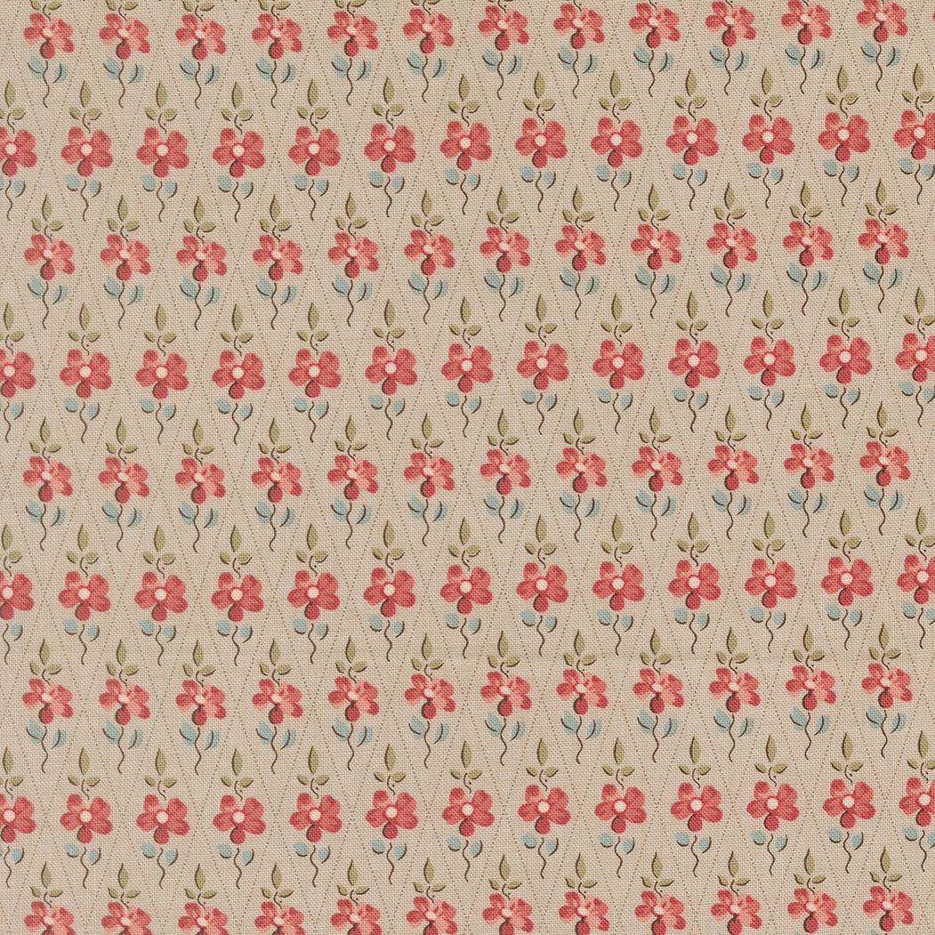 Fleur De Paris Paquerette Checks and Plaids fabric by French General for Moda Fabrics in smoke color
