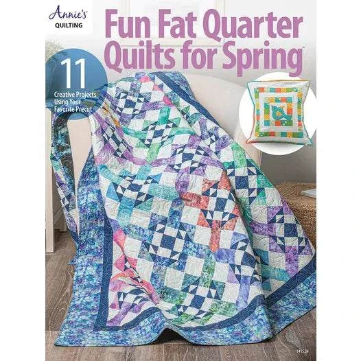 Colorful fun fat quarter quilts for spring with easy piecing and vibrant patterns
