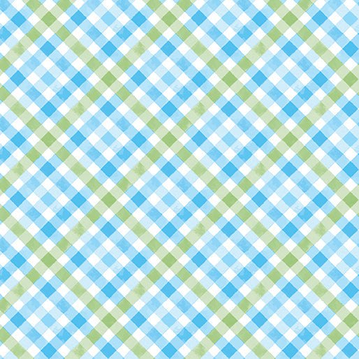 Cottontail Farms blue and green plaid fabric by Benartex for quilting and home décor