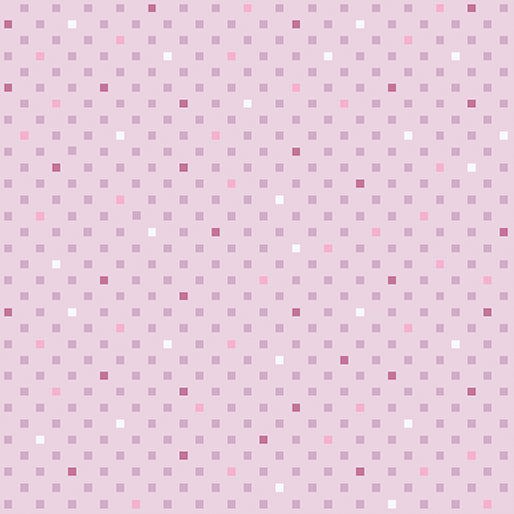 Dazzle Dots light mauve fabric with dazzling squares pattern by Christa Watson for Benartex, sold in half-yard increments