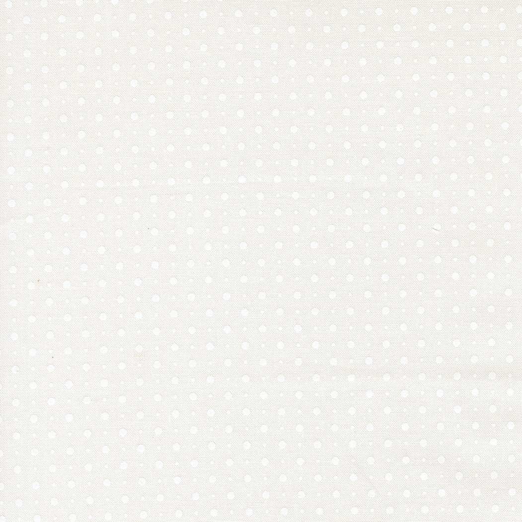 Abide Dots Linen white fabric with classic dot pattern by Brenda Riddle for Moda Fabrics