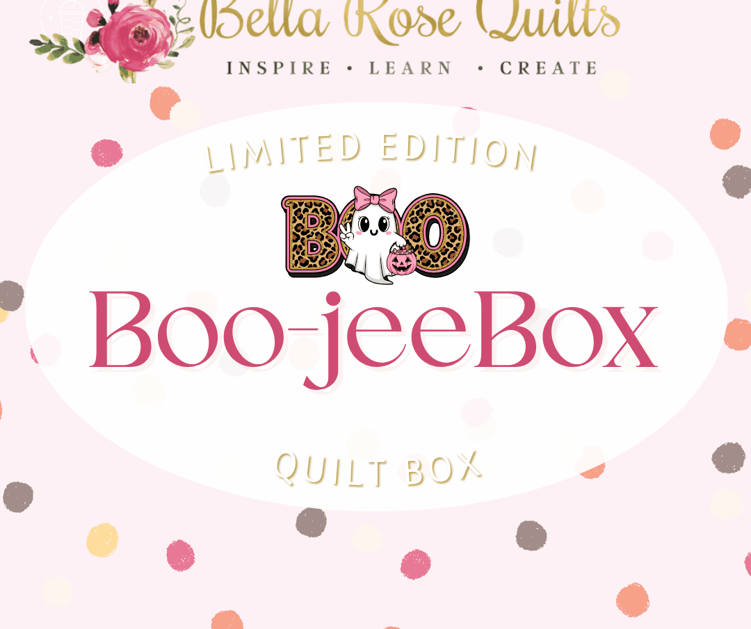 The Boo-jee 2026 limited edition Halloween quilt kit with fabrics, bonus project, and recorded lesson