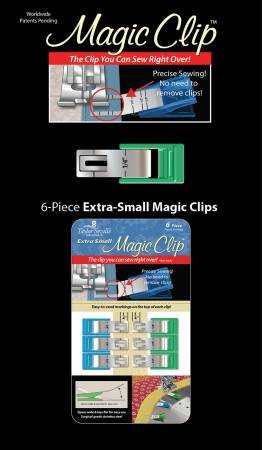 Magic Clip extra small sewing clips 6 piece set with precise 1/4 inch markings and surgical grade stainless steel