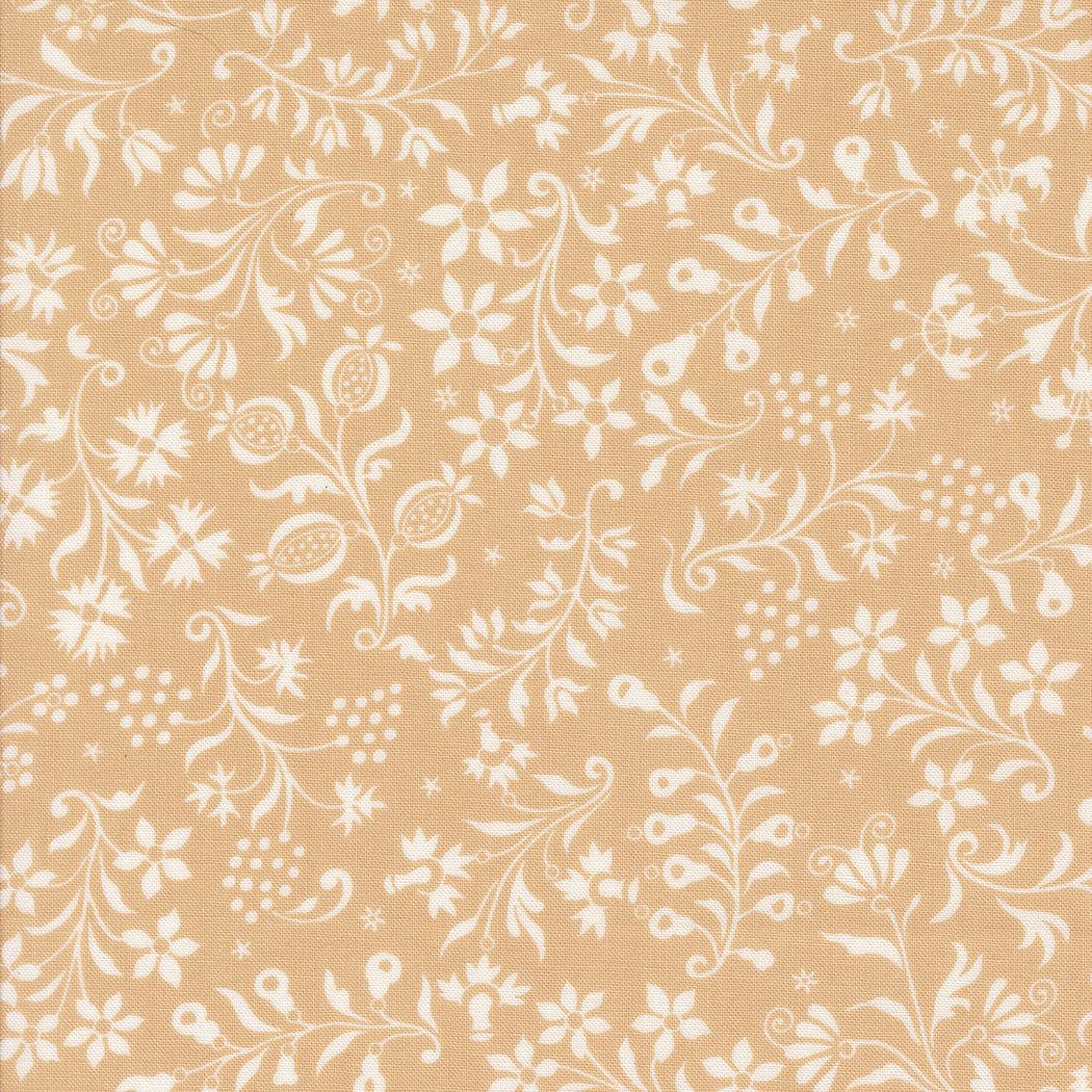 Buon Natale fabric by Joanna Figueroa for Moda Fabrics beige floral cotton fabric