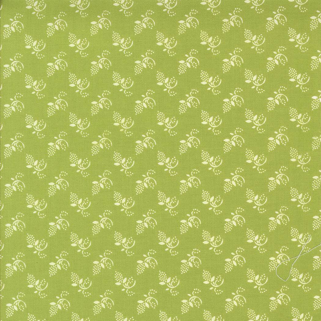 Buon Natale Winter Buds Blenders Cedar green floral cotton fabric by Joanna Figueroa for Moda Fabrics