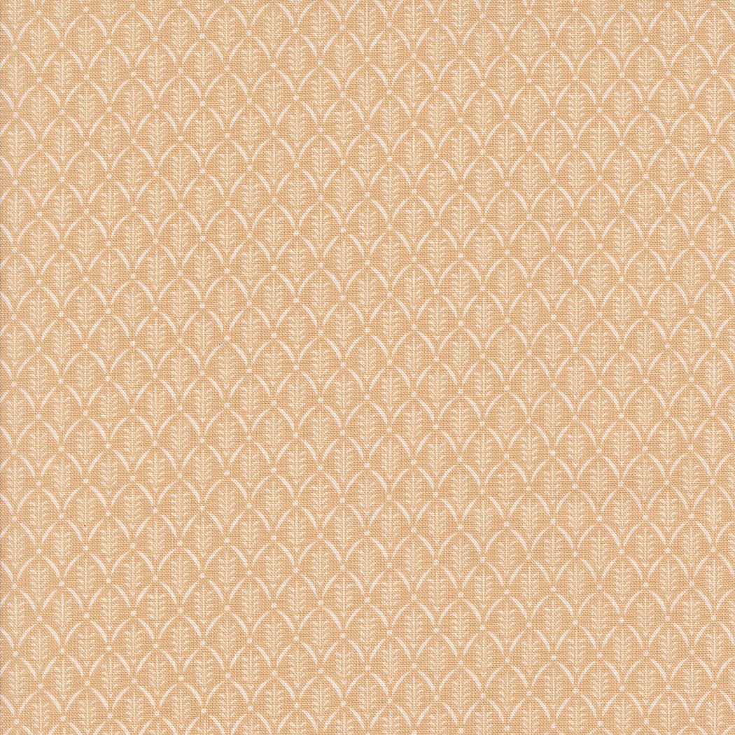 Buon Natale Moda Fabrics cotton fabric with beige and white geometric pattern for Christmas crafts