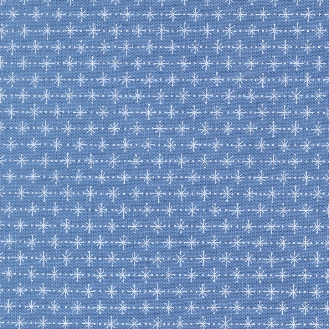 Rosie Twinkling Star blueberry fabric with small white star patterns by Joanna Figueroa for Moda Fabrics