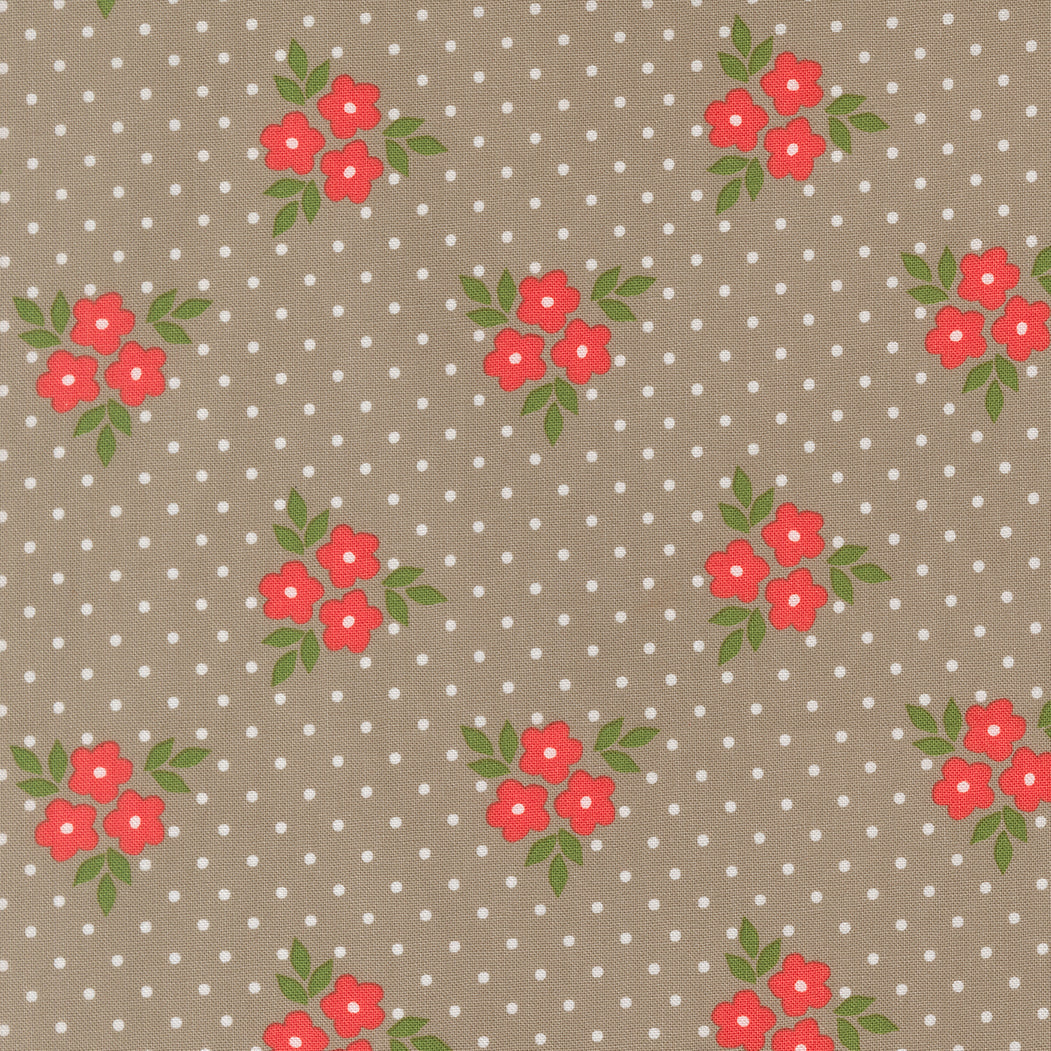 Poinsettia & Pear Bouquet floral fabric with poinsettias, pears, and seasonal patterns by Sherri & Chelsi for Moda Fabrics