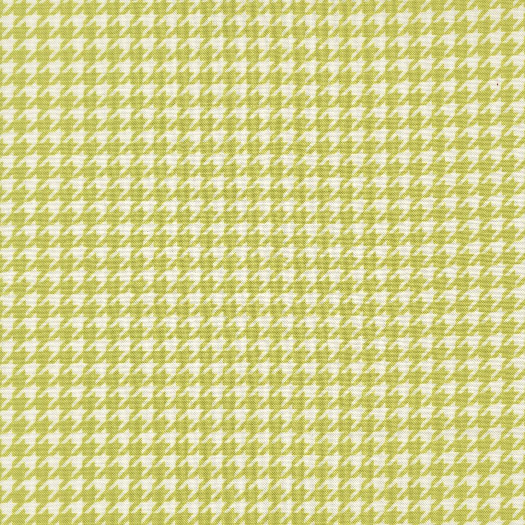 Poinsettia & Pear houndstooth blender fabric in pistachio green by Sherri & Chelsi for Moda Fabrics