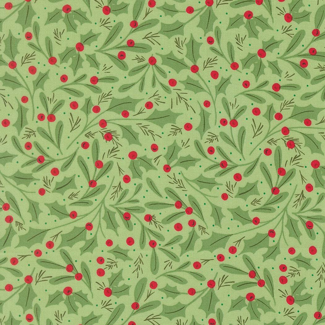 Sweetfire Road Merrily On High winter berries evergreen fabric by Moda Fabrics