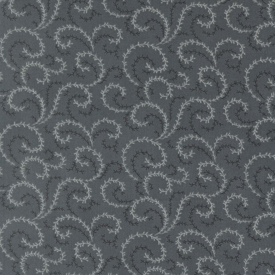 Breathtaking Blues fabric with soft sky tones and deep navy florals by 3 Sisters for Moda Fabrics