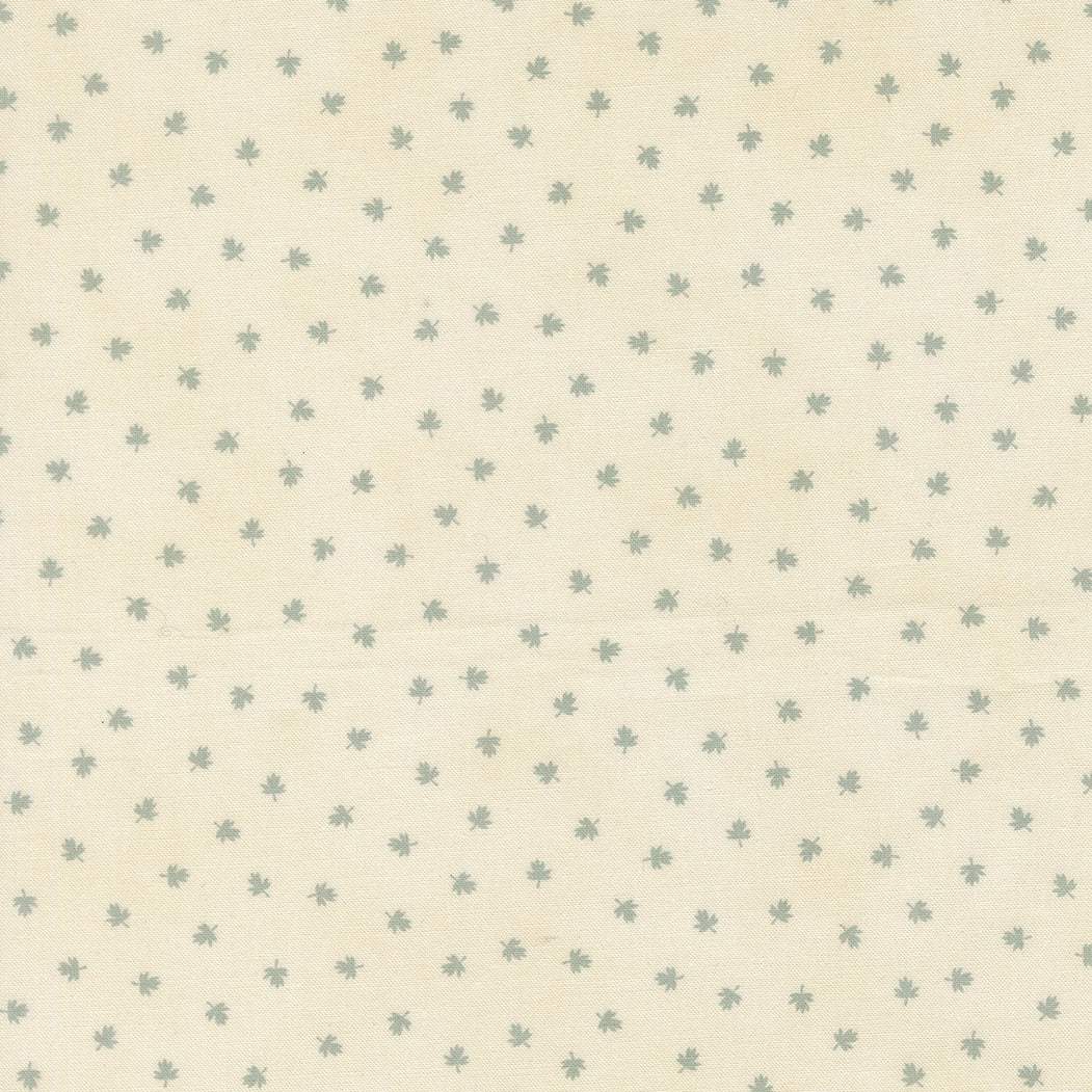 Breathtaking Blues fabric with tiny leaf porcelain design in soft sky and navy tones by 3 Sisters for Moda Fabrics