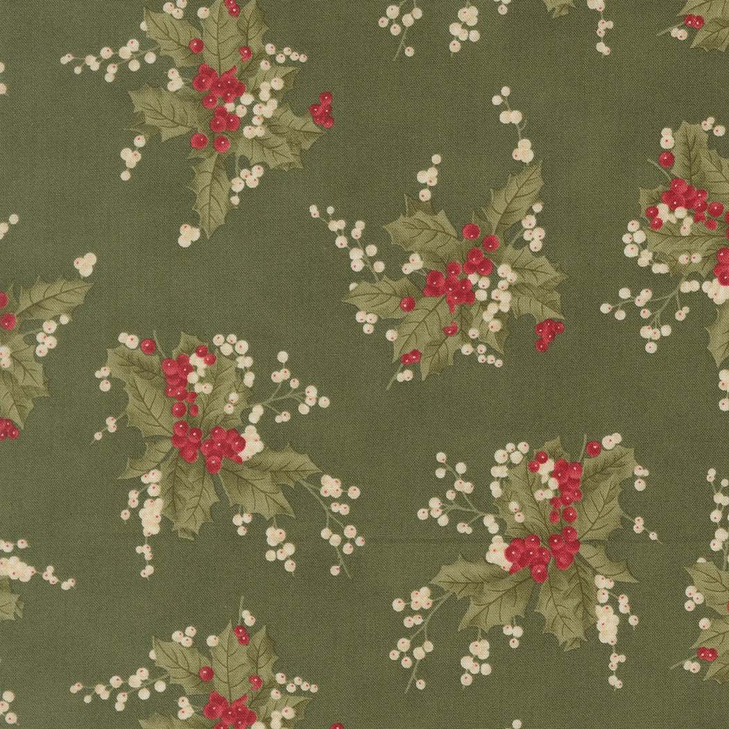Candlelight Christmas holly berry fabric by 3 Sisters for Moda Fabrics, sold in 1/2 yard increments