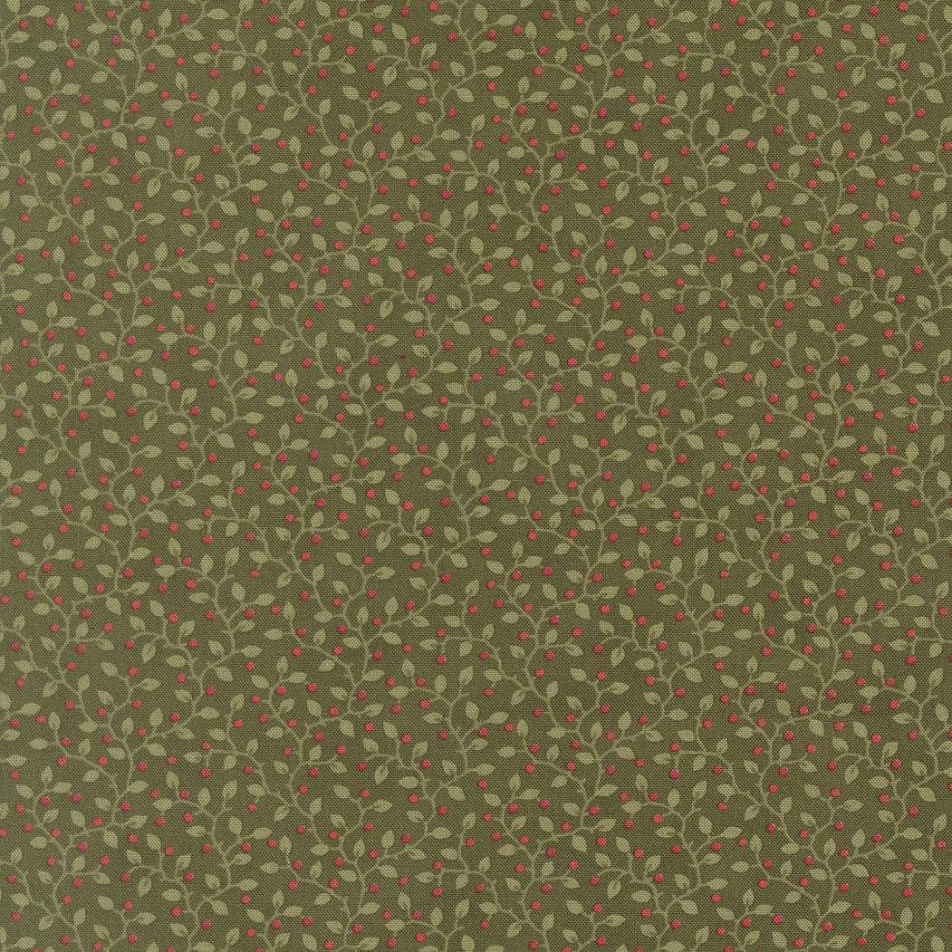 Candlelight Christmas fabric with festive holly pattern by 3 Sisters for Moda Fabrics
