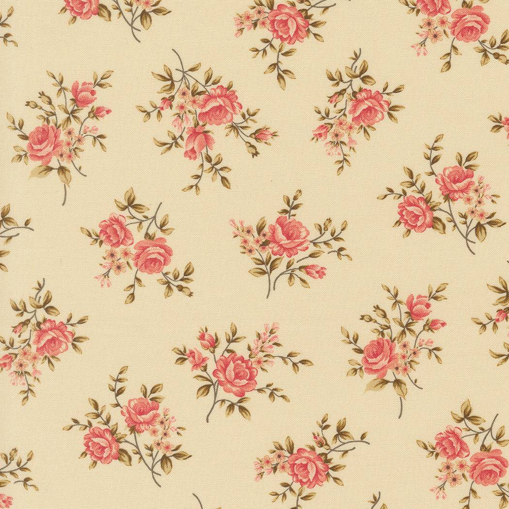 Ivory rose bouquet floral fabric from Collections for a Cause Unity by Marcus Howard for Moda Fabrics