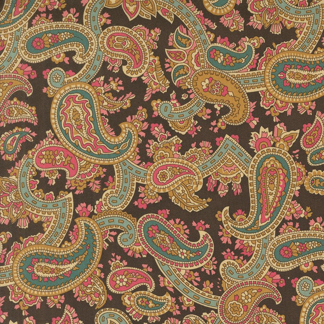Chocolate paisley fabric from Collections for a Cause Unity by Marcus Howard for Moda Fabrics