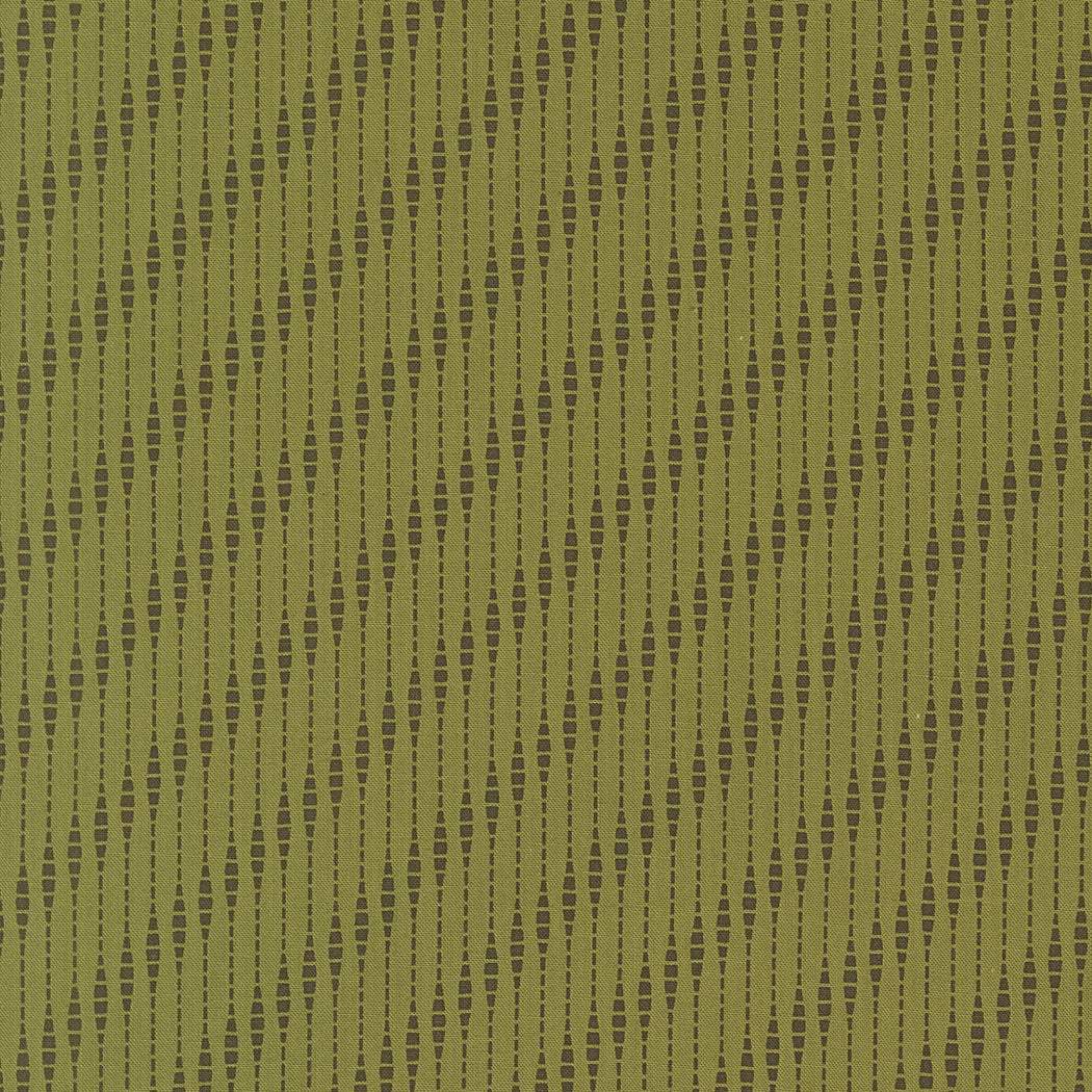 Fern Moire Stripes fabric from Collections for a Cause Unity by Marcus Howard in olive green and brown tones