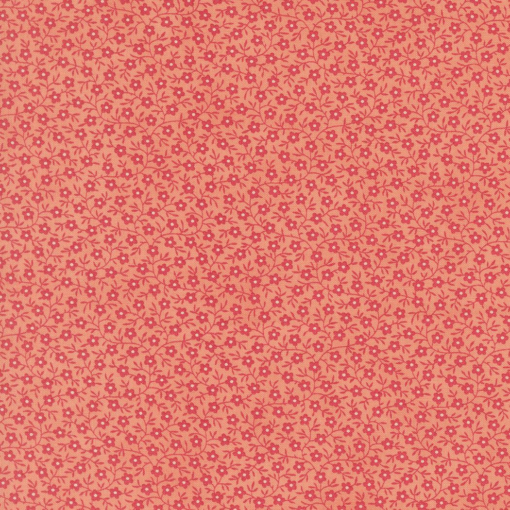 Peony floral vine fabric from Collections for a Cause Unity by Marcus Howard in warm red and cream tones