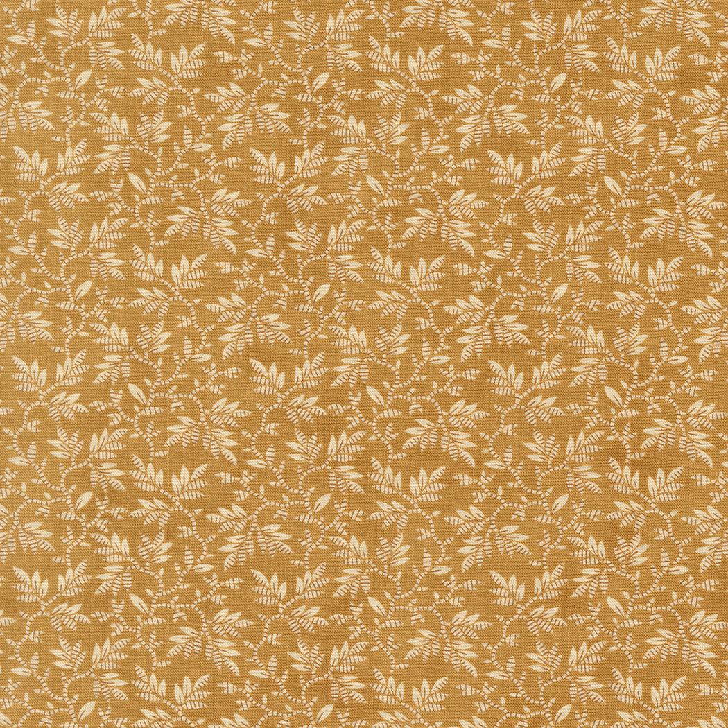 Cognac Wandering Leaves Blenders fabric from Collections for a Cause Unity by Marcus Howard with delicate leaf pattern on warm brown background