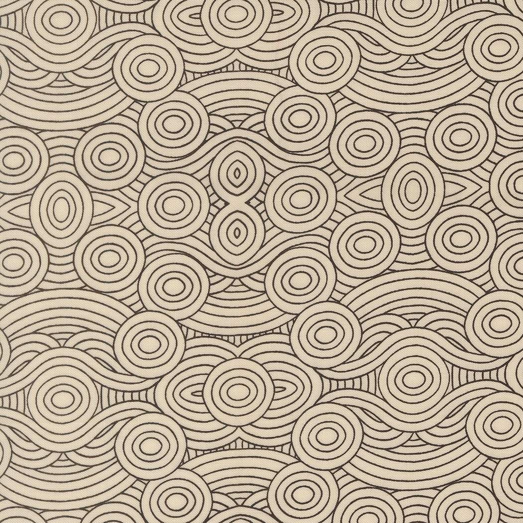 The Henhouse Clouds fabric by Gingiber for Moda Fabrics featuring rustic barnyard designs in warm tones