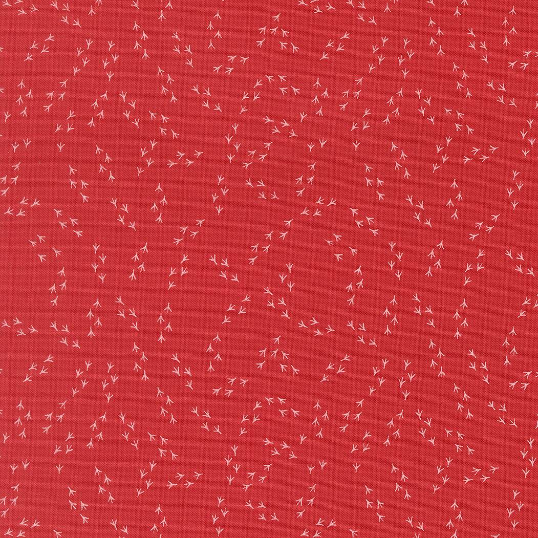 The Henhouse chicken feet barn fabric by Gingiber for Moda Fabrics in warm rustic colors