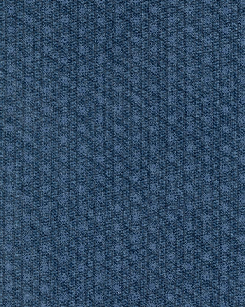 American Gatherings II navy kaleidoscope stars fabric by Primitive Gatherings for patriotic decor