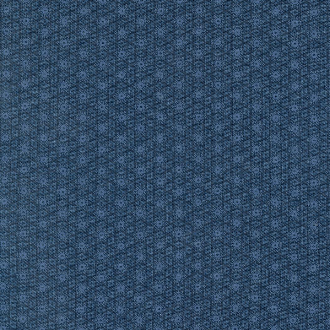 American Gatherings II navy kaleidoscope stars fabric by Primitive Gatherings for patriotic decor