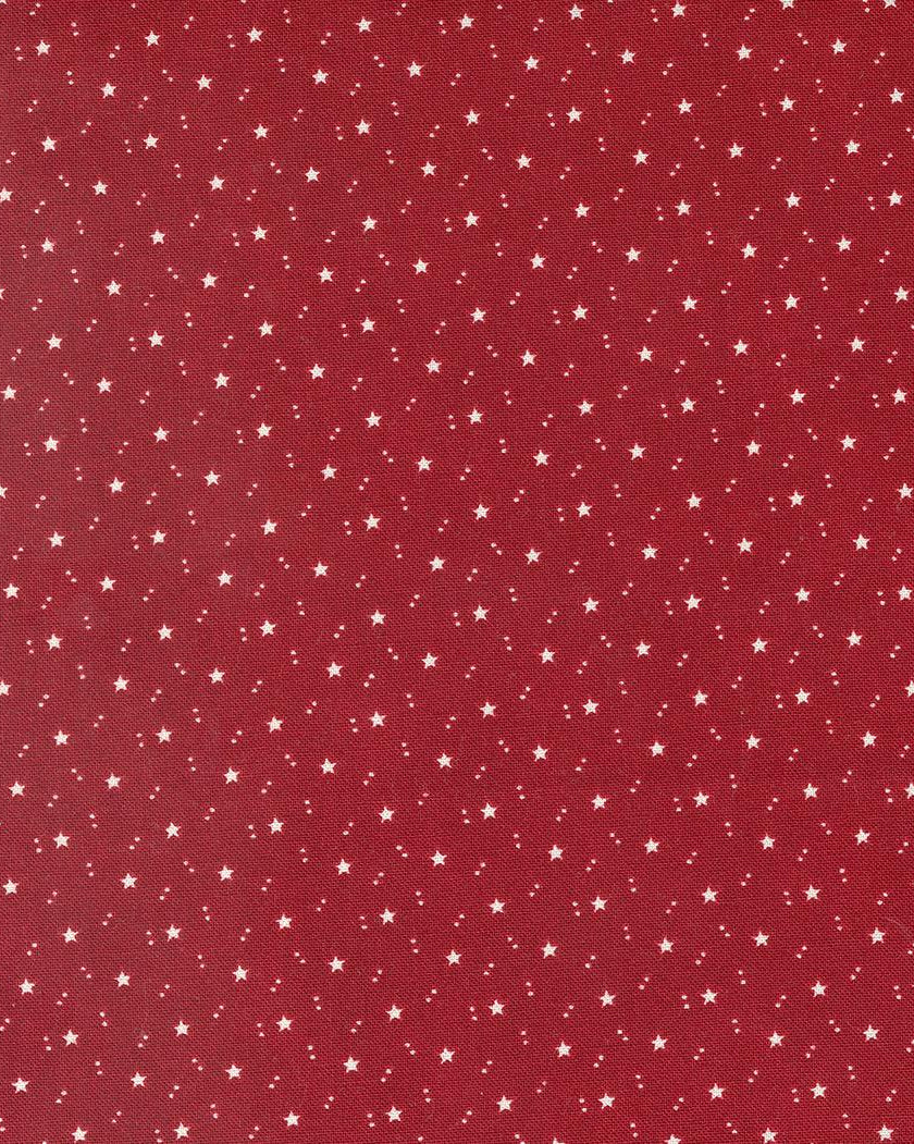 American Gatherings II red fabric with white star pattern by Primitive Gatherings for patriotic decor