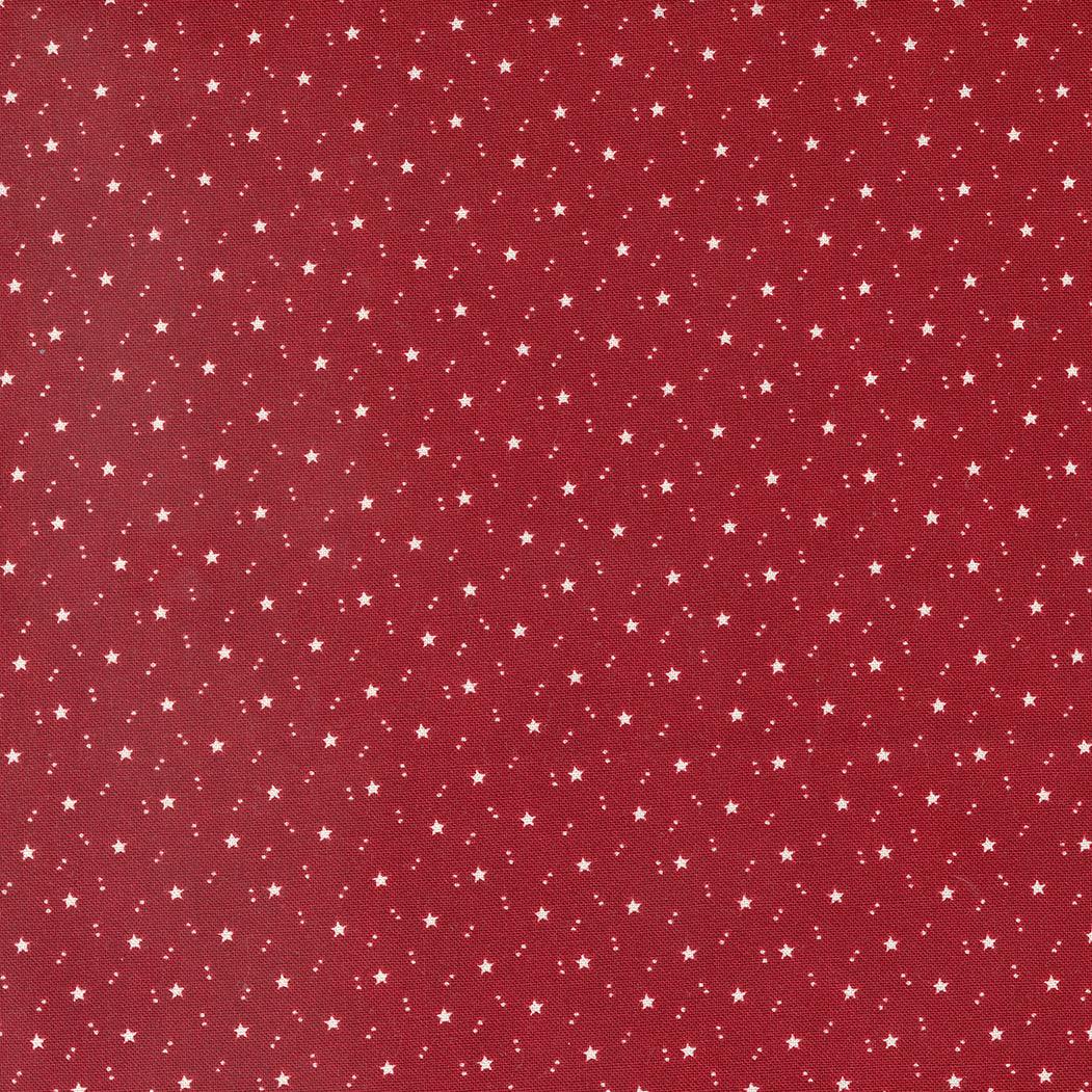 American Gatherings II red fabric with white star pattern by Primitive Gatherings for patriotic decor