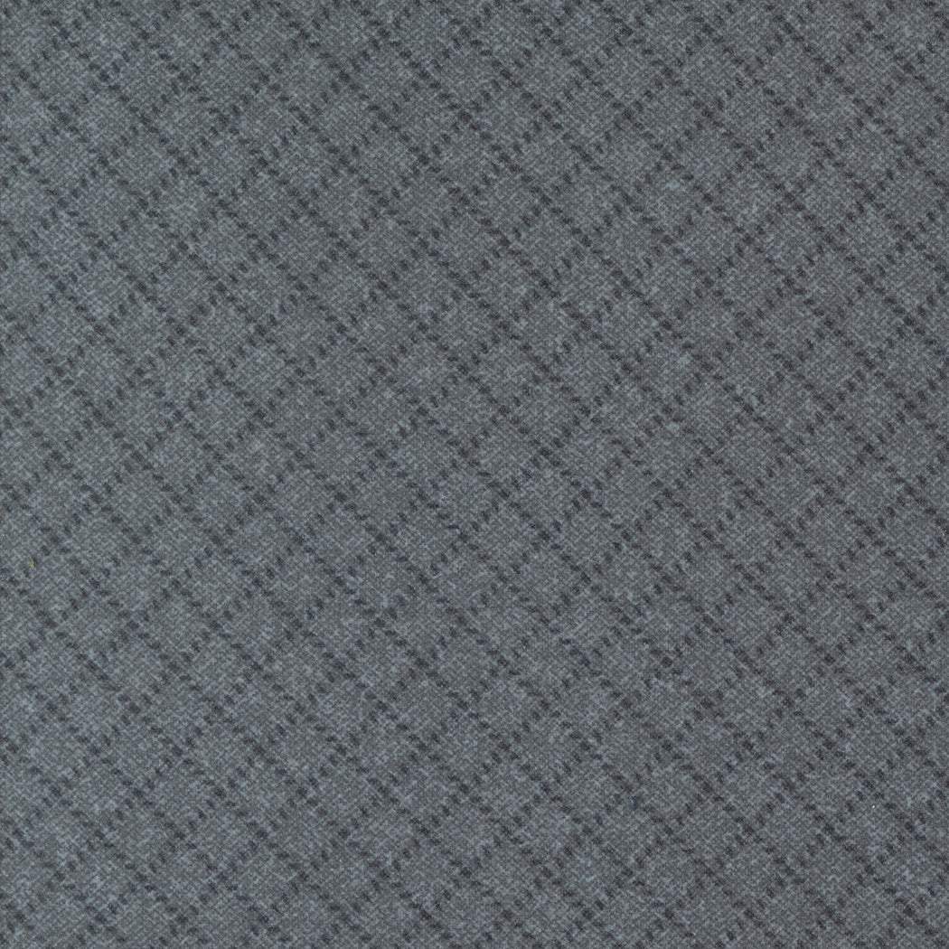 Farmhouse Flannels III Moda Fabrics graphite flannel with subtle plaid pattern