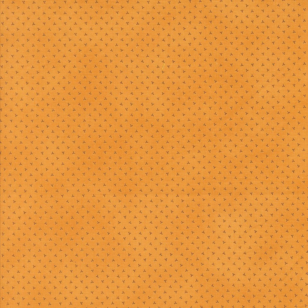 Pumpkin Spice cotton fabric by Lisa Bongean in orange with small ditsy print for autumn quilting