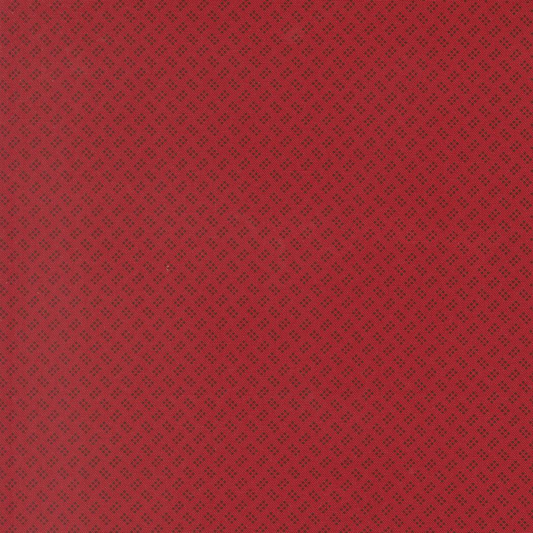Joyful Gatherings II holiday fabric six-pack with deep crimson dot pattern by Lisa Bongean for Moda Fabrics