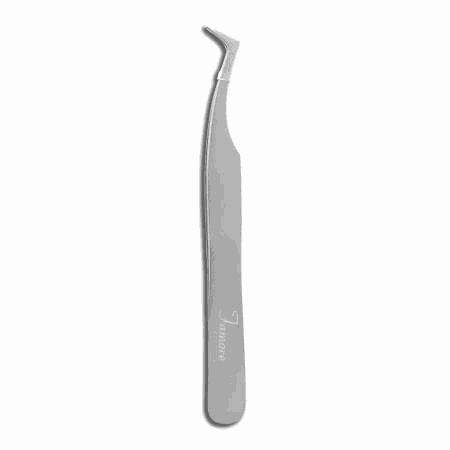 Famore 4 1/2in precision angled metal tweezers for detailed plucking and placing beads