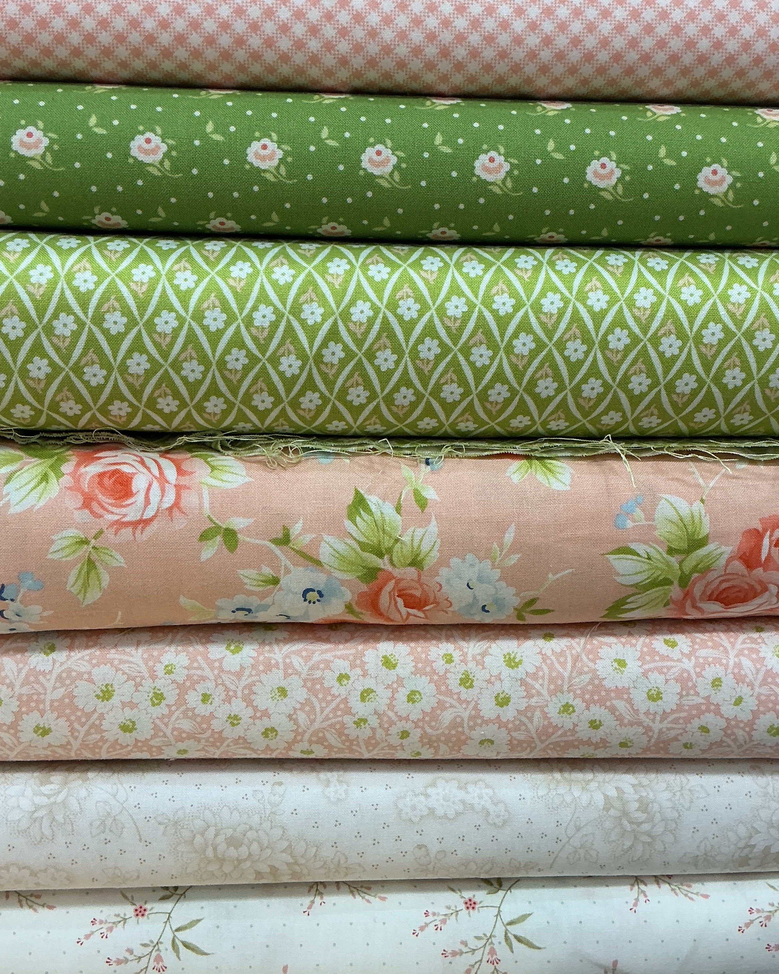 Six-Pack Party quilting fabric bundle with six coordinating 20-inch cuts for throw quilt projects