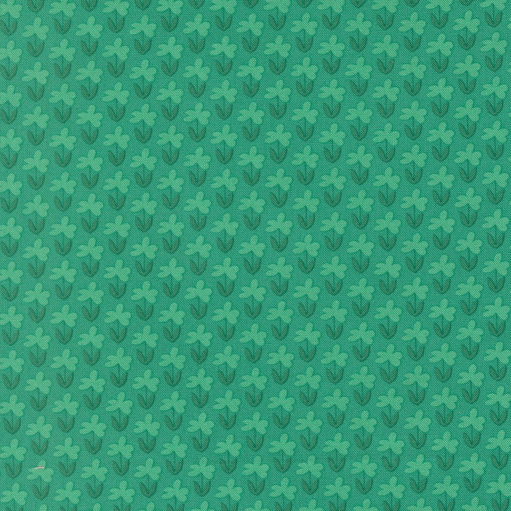 Scenery Meadow Small Floral Jade fabric by Elizabeth Hartman with nature-inspired small floral pattern in jade tones