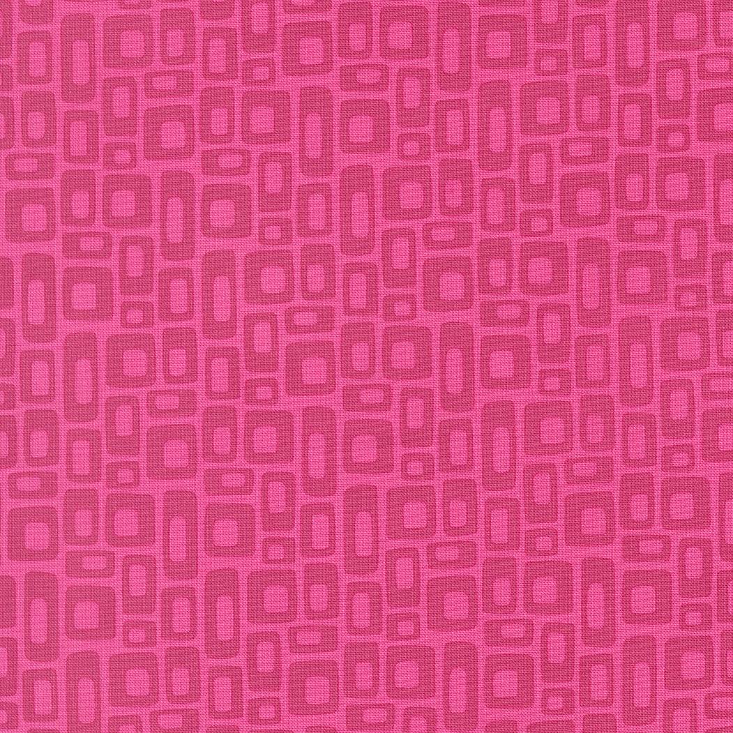 Scenery Marshmallow Geometric Fuchsia fabric by Elizabeth Hartman for Moda Fabrics with nature-inspired patchwork design