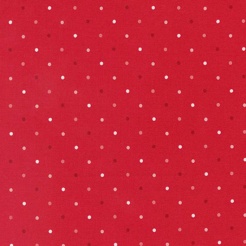 Magic Dot by Vanessa Goertzen red fabric with pastel polka dots for quilting and sewing projects