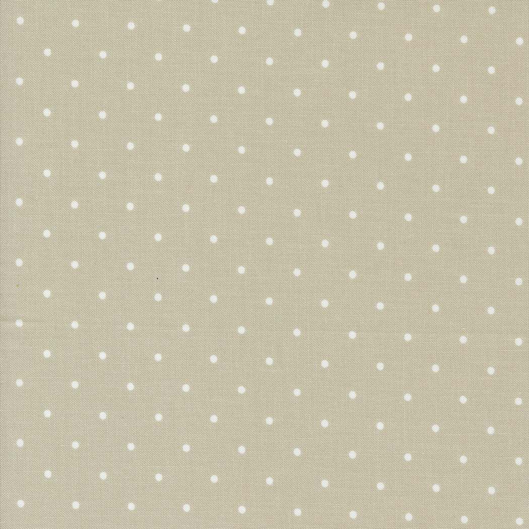 Magic Dot beige fabric with white polka dots by Lella Boutique for quilting and sewing projects