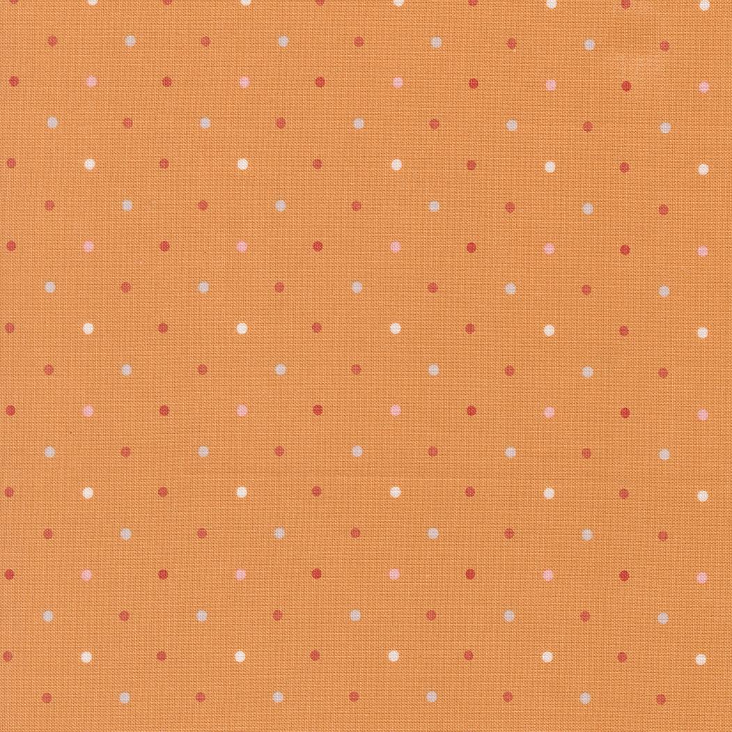 Wild Honey Magic Dot Honey fabric with warm golden background and multicolored dots by Lella Boutique for Moda