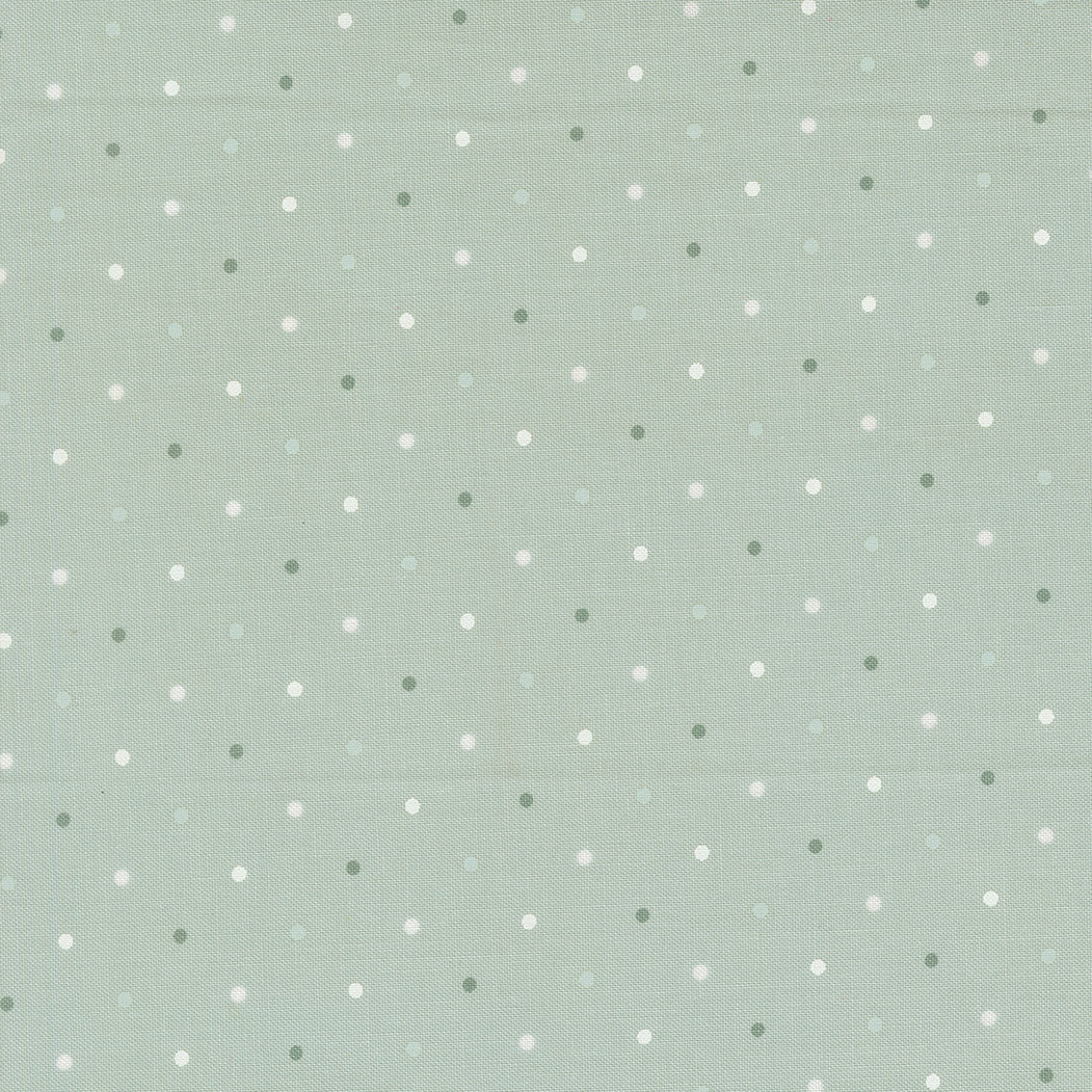 True Love Magic Dot fabric in robins egg blue with vintage bird and floral motifs by Vanessa Goertzen for Moda Fabrics
